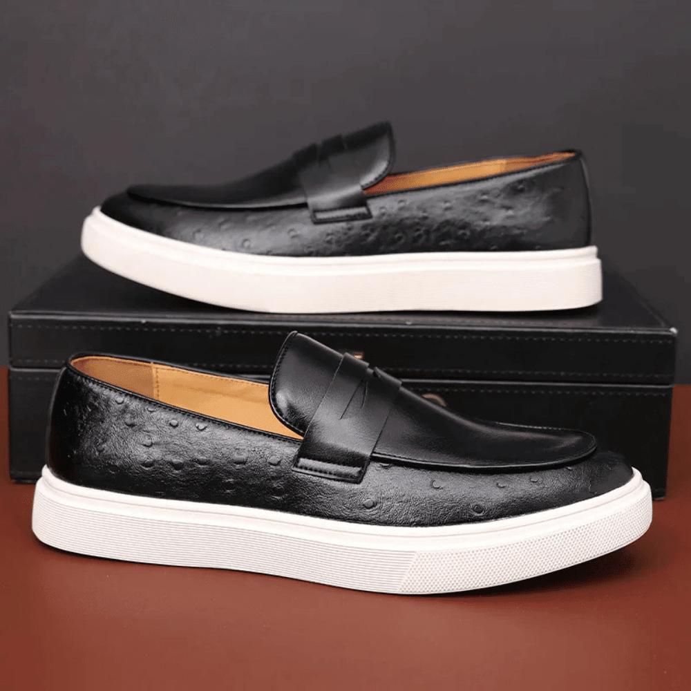 Mocassim Slip On Masculino de Couro Luca