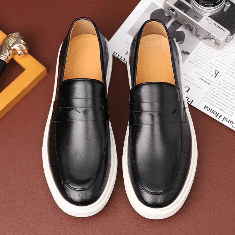 Mocassim Slip On Masculino de Couro Luca