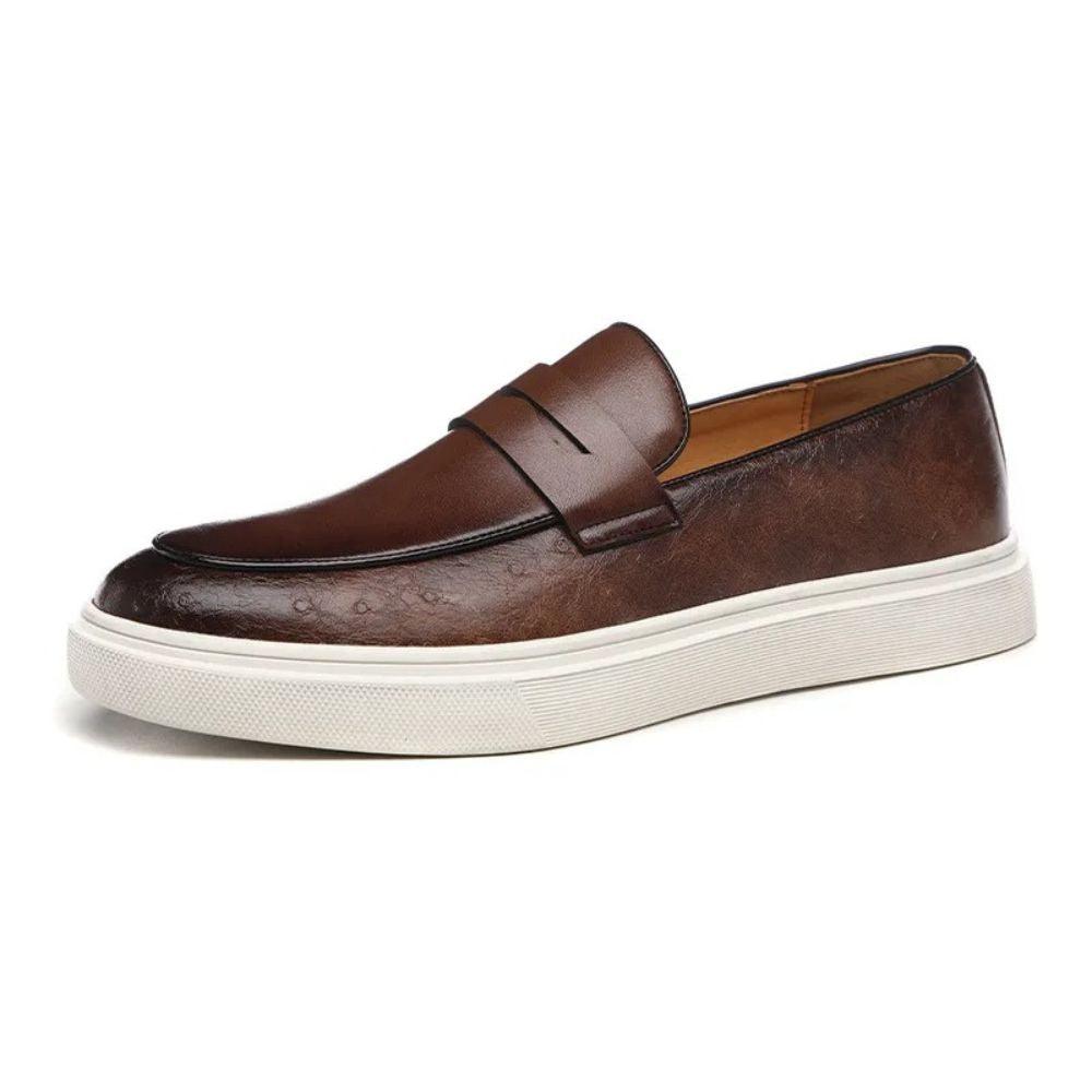 Mocassim Slip On Masculino de Couro Luca