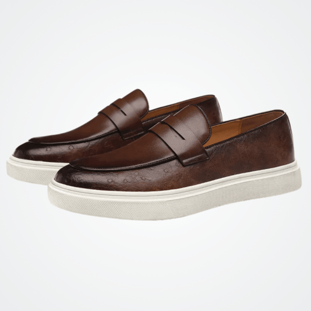 Mocassim Slip On Masculino de Couro Luca