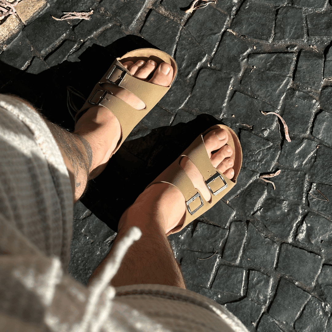 Sandalia Atenas Masculina de Couro Luca