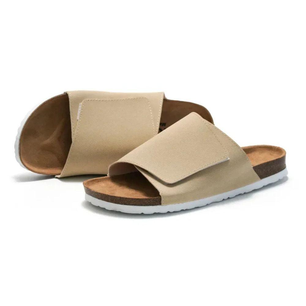 Sandalia Slide Masculina de Couro Luca