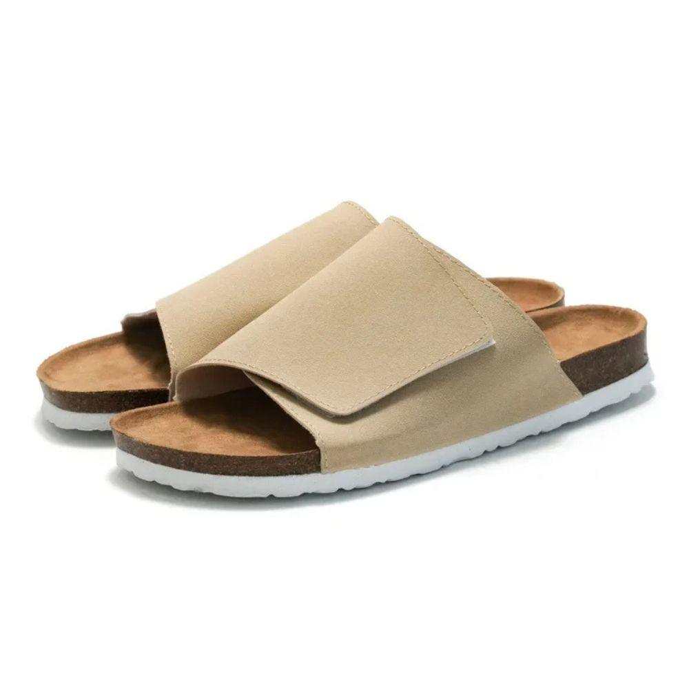Sandalia Slide Masculina de Couro Luca