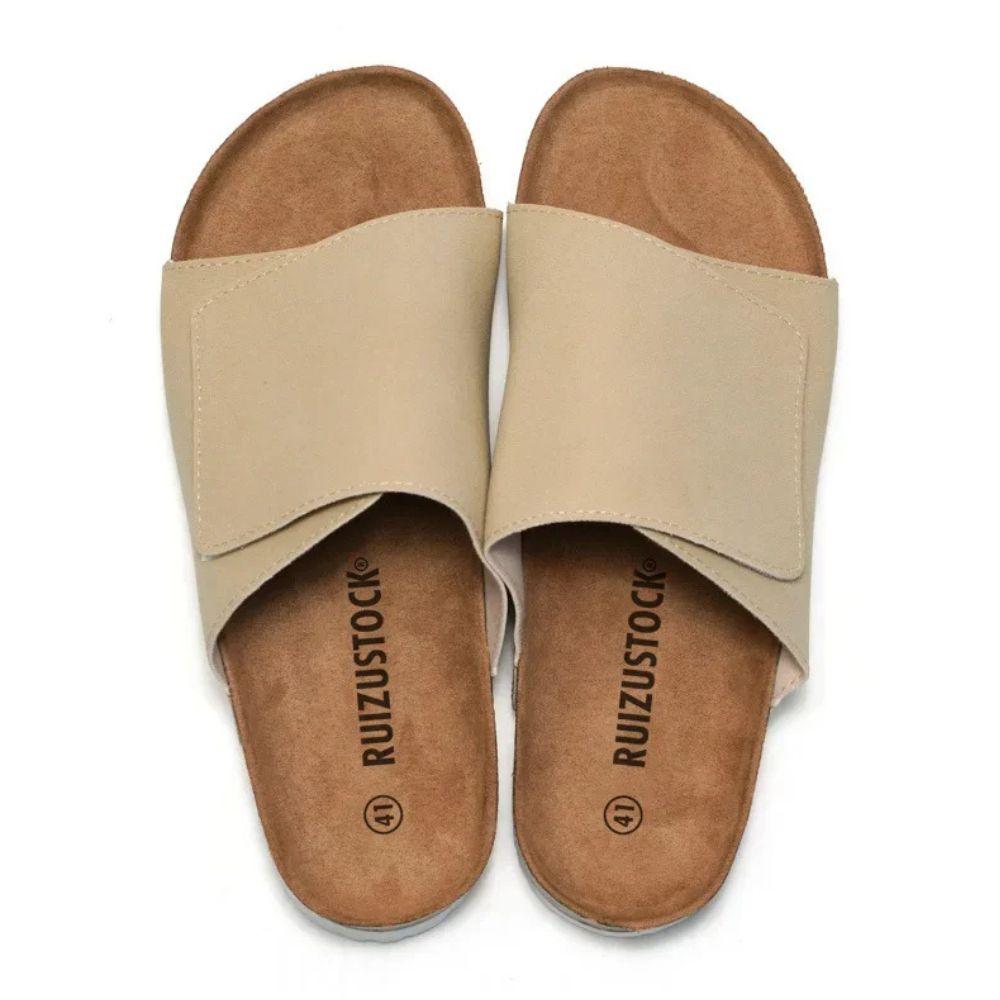 Sandalia Slide Masculina de Couro Luca