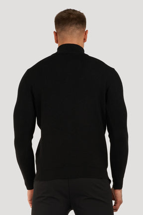 Suéter Masculino com Zíper de Lã Luca